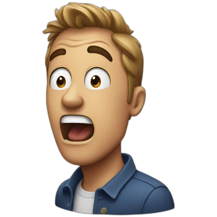 man yelling emoji