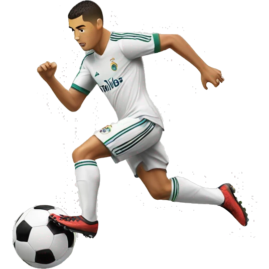 Ronaldo kicking a ball emoji
