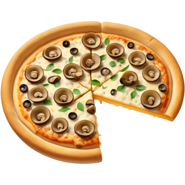 Cheese and Mushroom pizza no leaves  emoji