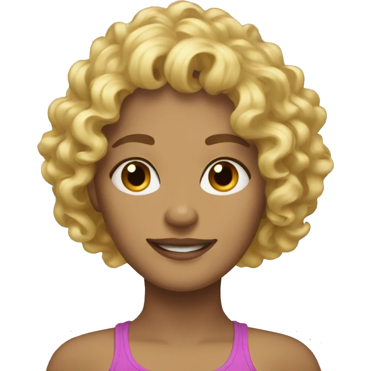 curly hair blonde  emoji