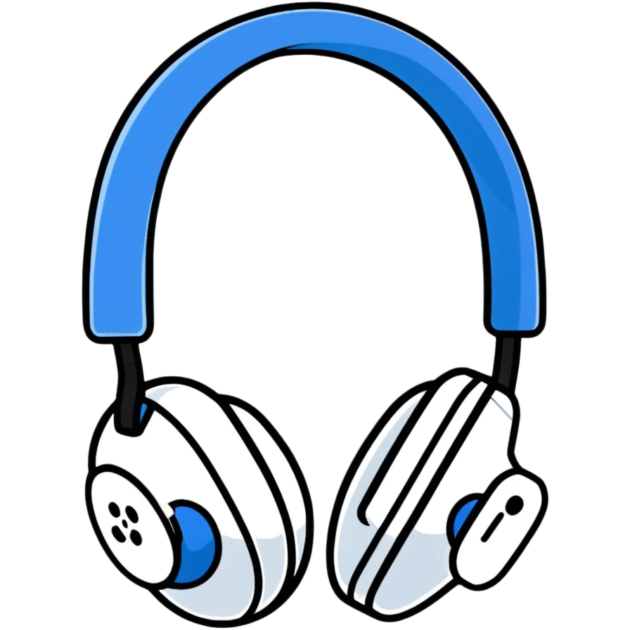 blue airpods max headphones emoji
