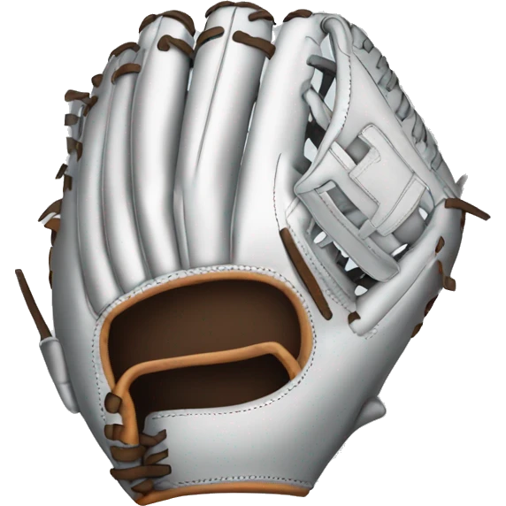 Grey baseball glove emoji