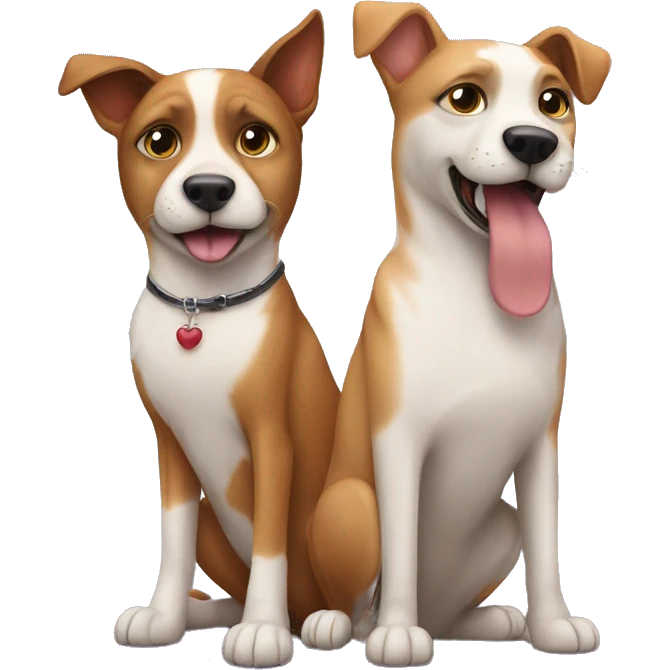 Dog and cat on a date  emoji