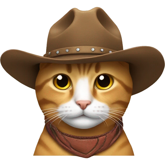 cat wear a cowboy hat  emoji