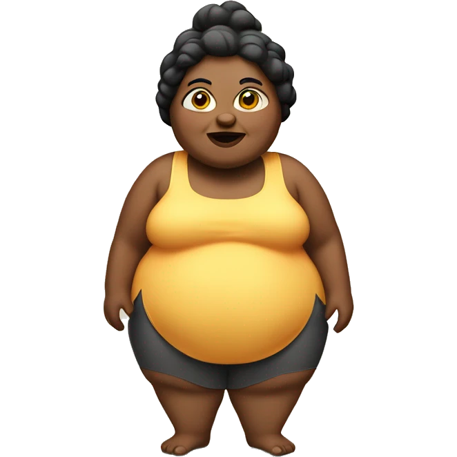 Fat lady in langere emoji