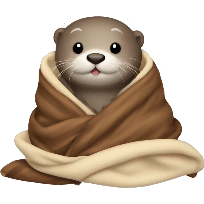 otter cozy in blanket emoji