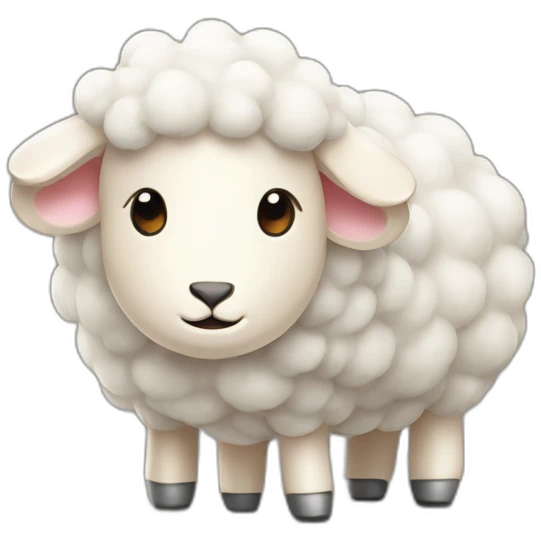 Cute sheep with turbocharger emoji