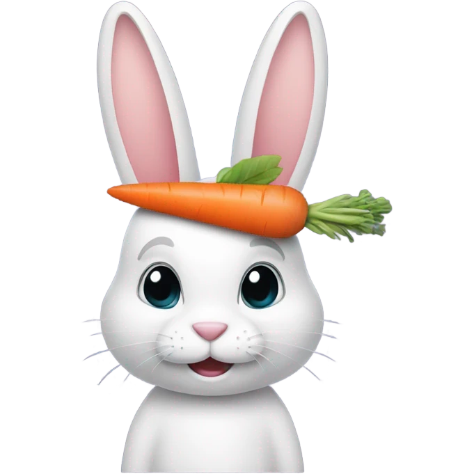 Easter bunny with carrot emoji