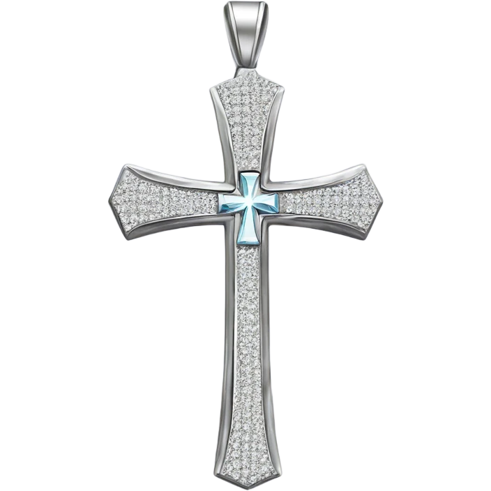 Silver diamond Cross ￼ emoji