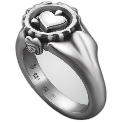 Chrome hearts ring emoji