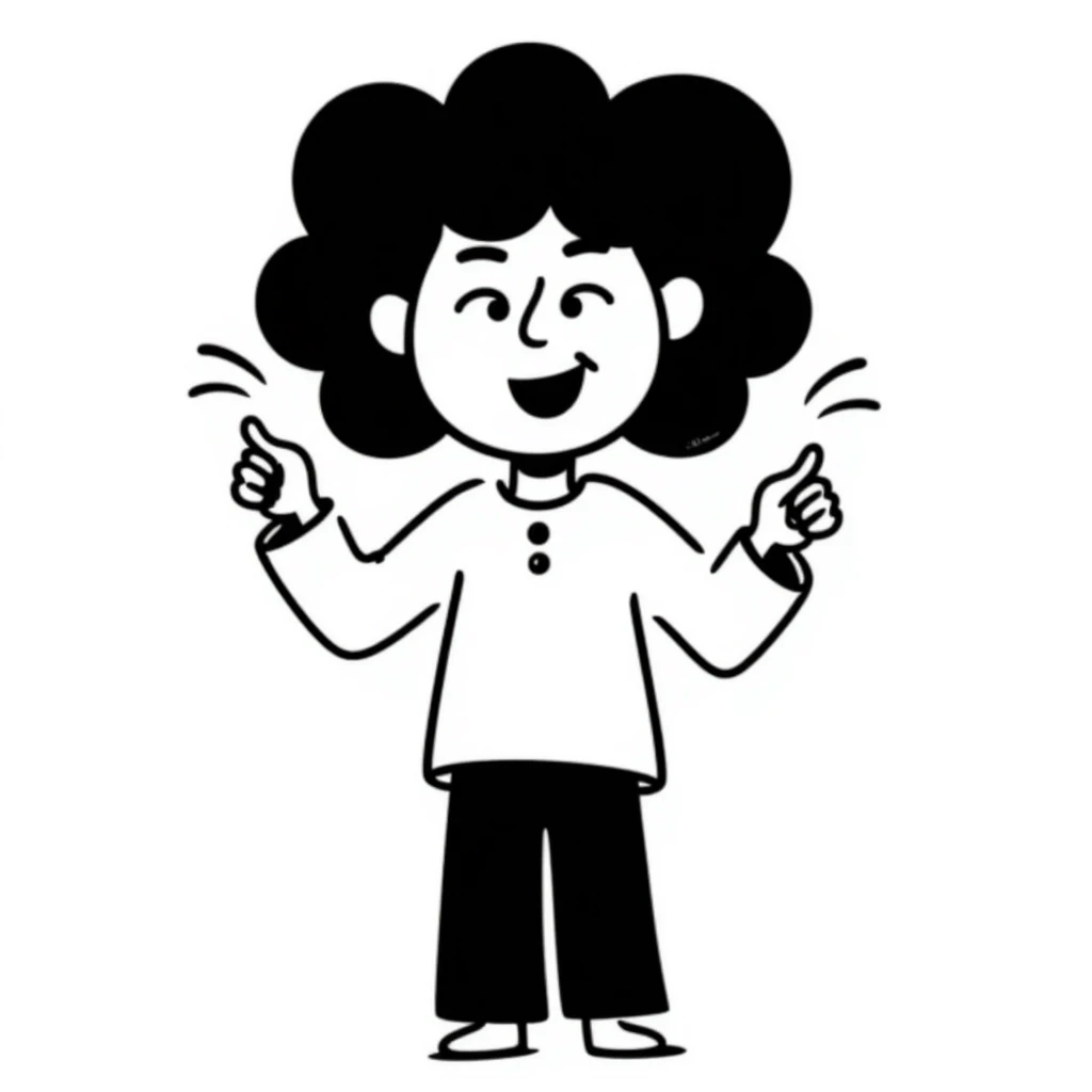 happy doodle with expressive lines emoji