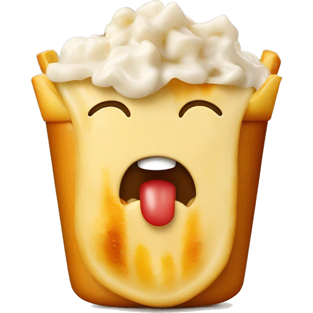 poutine qui mange une poutine emoji