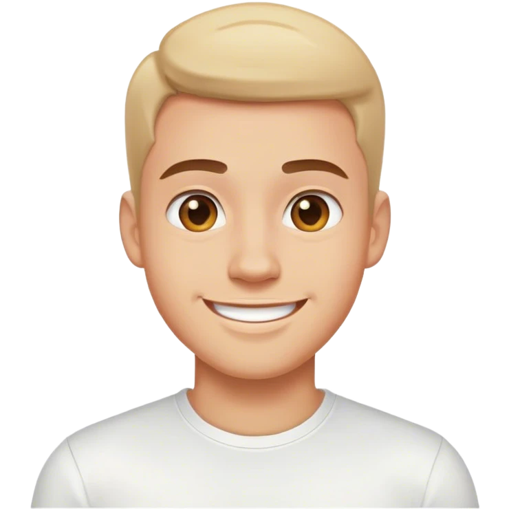 smiling guy in white shirt emoji