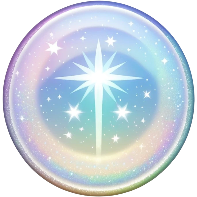 white glory glitter emoji