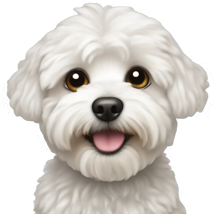 White Maltipoo emoji