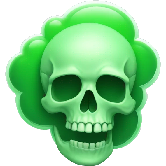 skull into a green cloud emoji