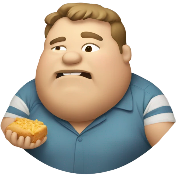 Fat guy eating  emoji
