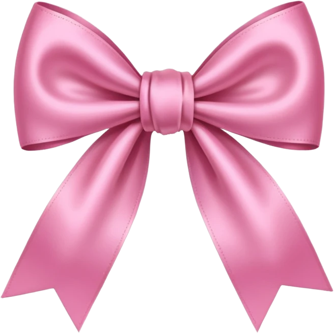 Pink silk bow emoji