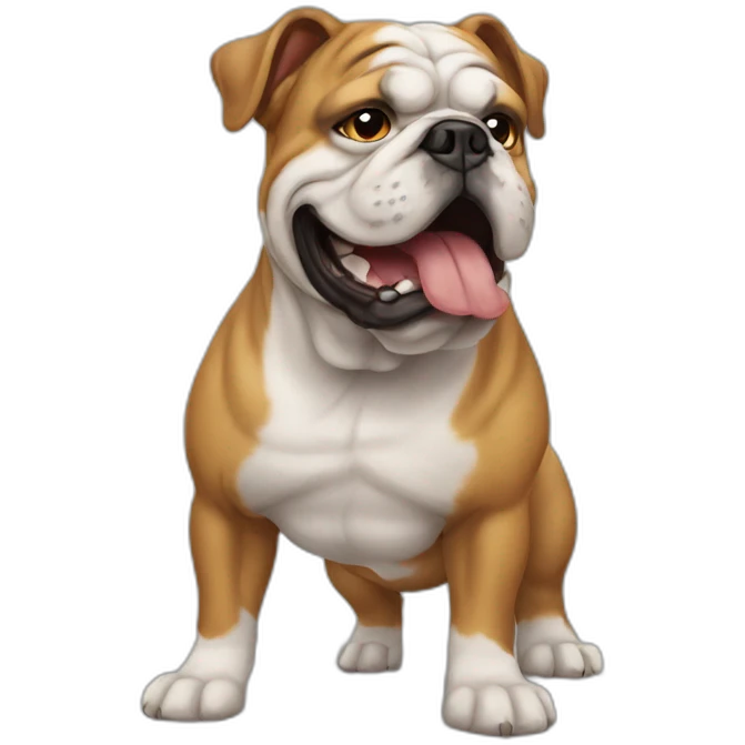 Dog Bulldog full-height emoji