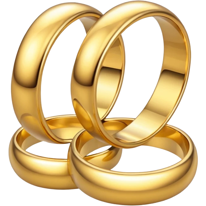 Wedding rings with brilliant  emoji