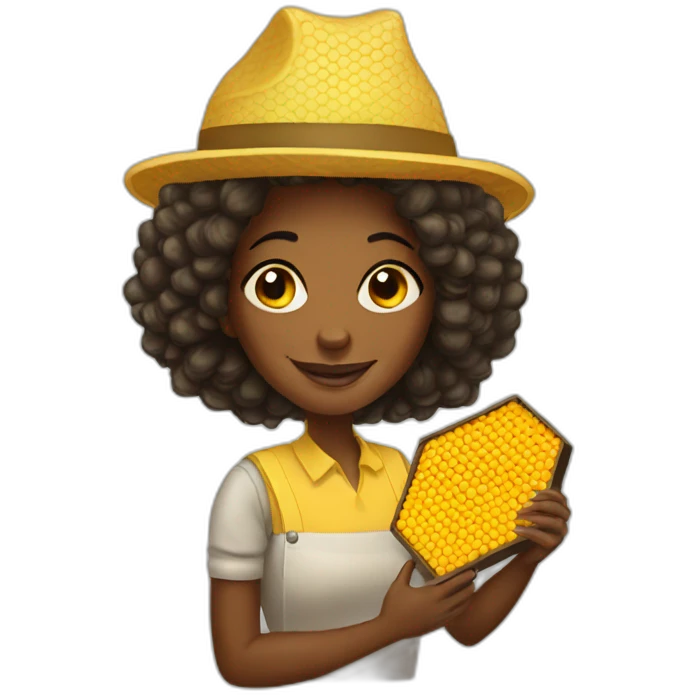 beekeeper black woman honeycomb emoji