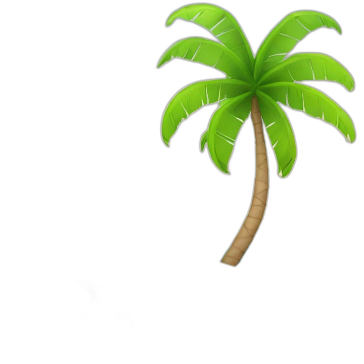 beach with sand and with palm tree emoji