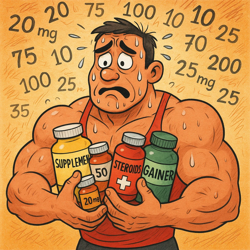  bodybuilder che fa dosaggi a caso, e quindi sta male emoji