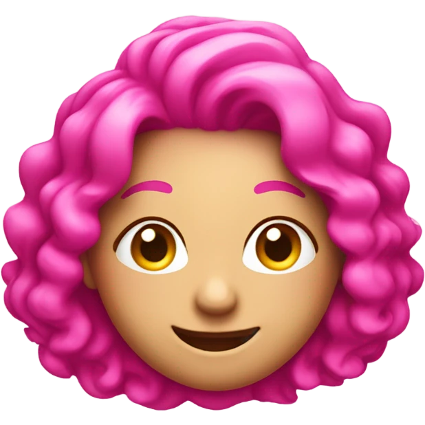 Pink happy face with an attitude  emoji