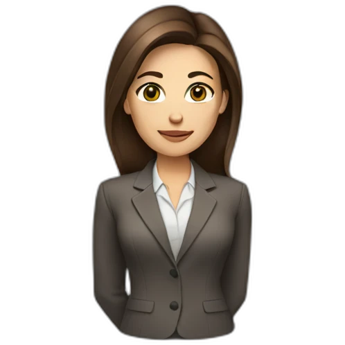 business woman with brown hair emoji