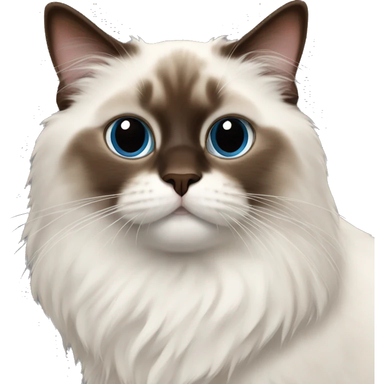 Chocolate point ragdoll cat emoji