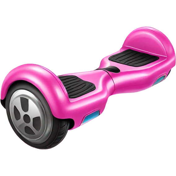 Pink ombre hoverboard with glitter emoji