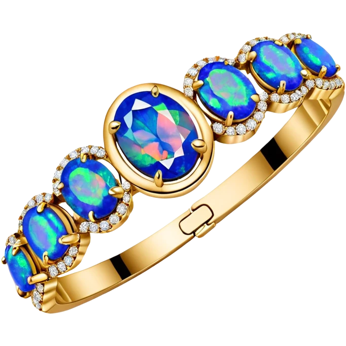 Van Cleef, luxury sparkling black opal gemstones and 3k diamonds, 24k bracelet emoji