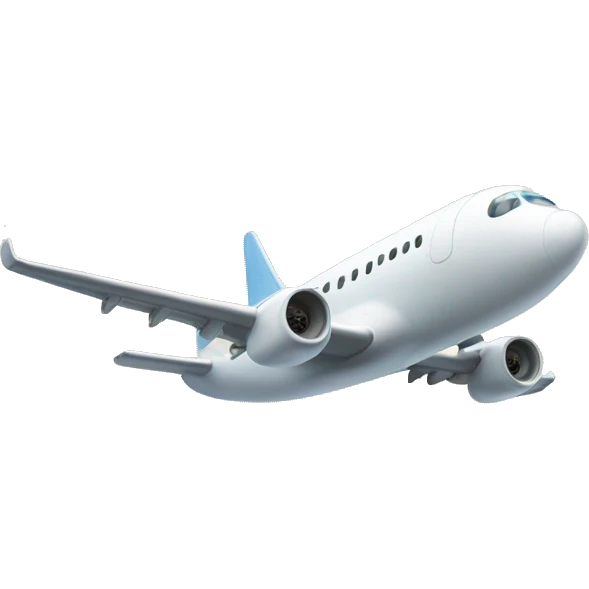 Aeroplane flying in clouds emoji