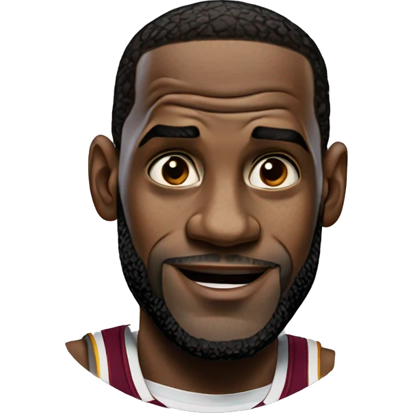 Lebron highly motivated face emoji