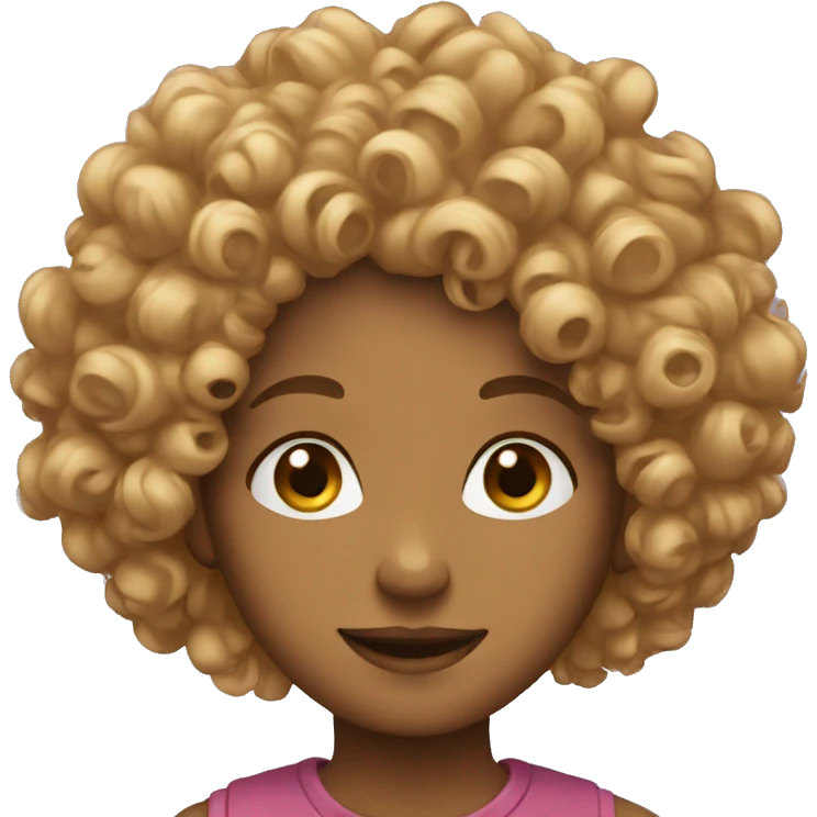 curly hair emoji