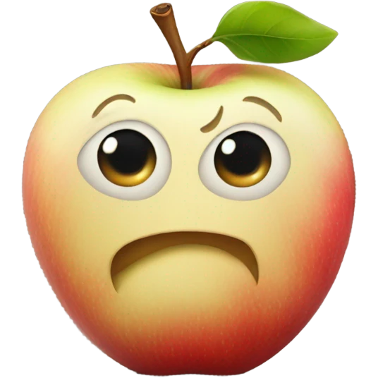 Apple with eyes emoji