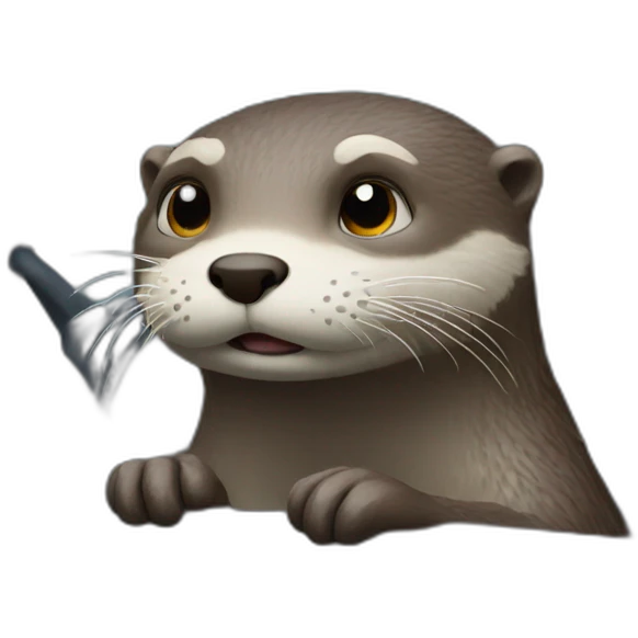 Impatient otter waiting in car emoji