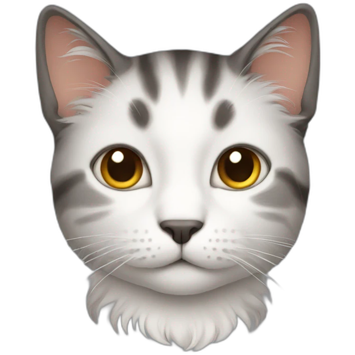 Cat with hair emoji