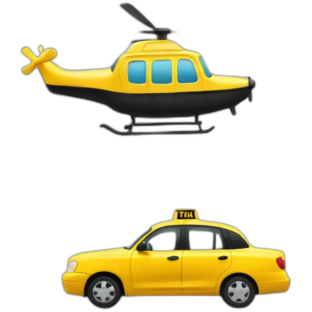 Taxi flying emoji
