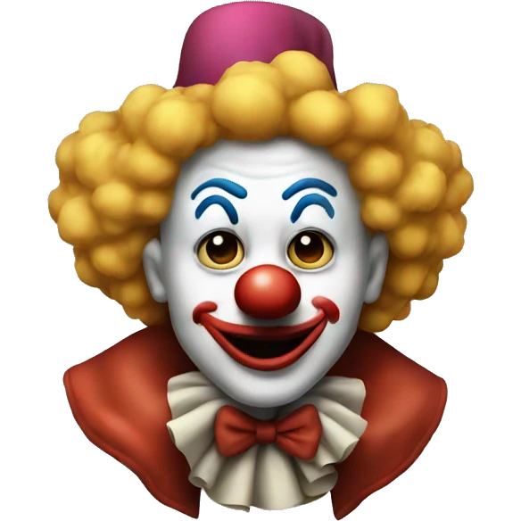 Clown with smoke in its nose emoji
