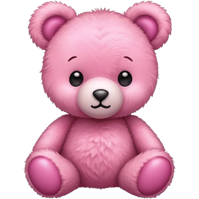 A pink teddy bear emoji