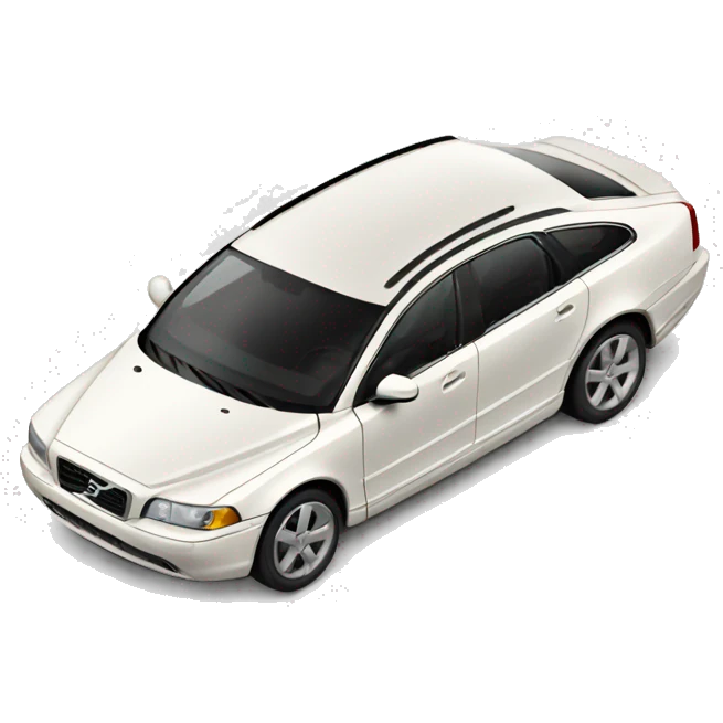 white volvo sedan  emoji