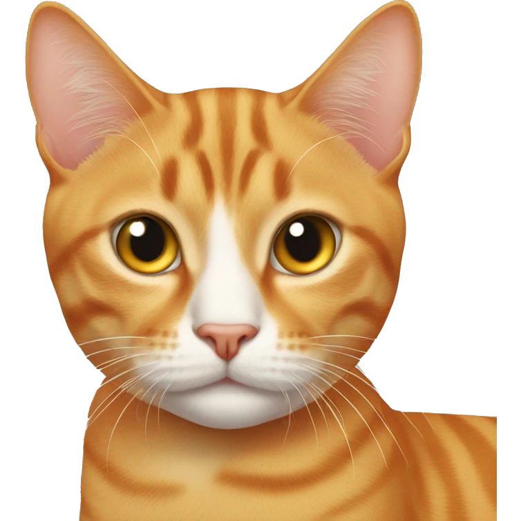 Skinny orange tabby cat with one eye emoji