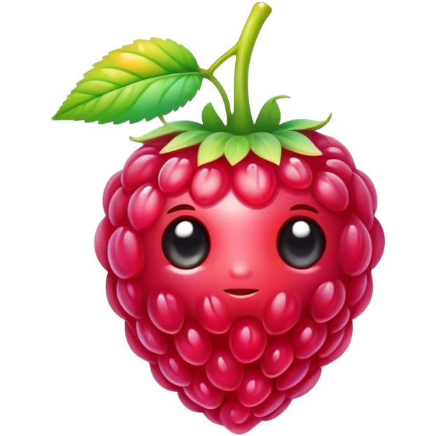 A rainbow raspberry emoji