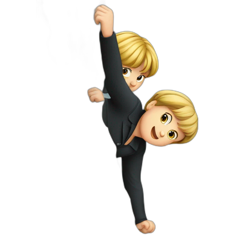 angela merkel climbing emoji