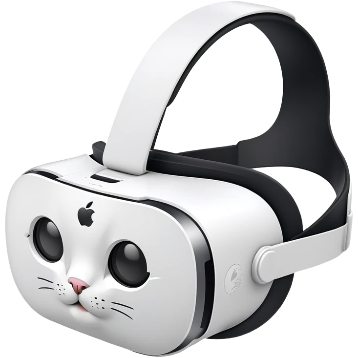 Apple Vision Pro 999 VR headset with cat logo on it  emoji