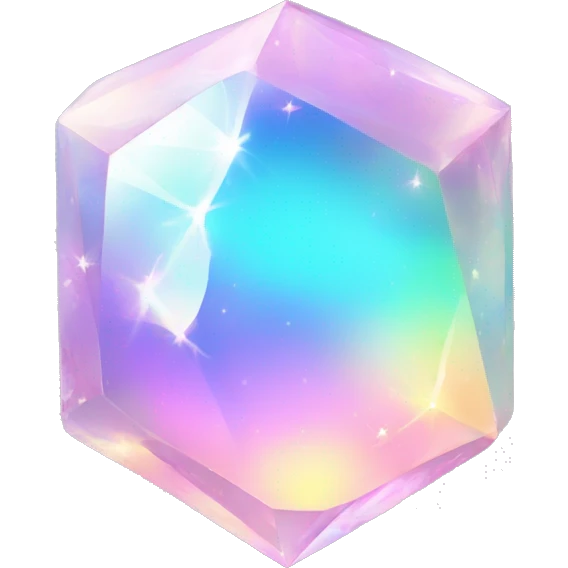 Shiny Pastel-Rainbow-Sparkle-Iridescent-Nebula-Opal-Gemstone emoji