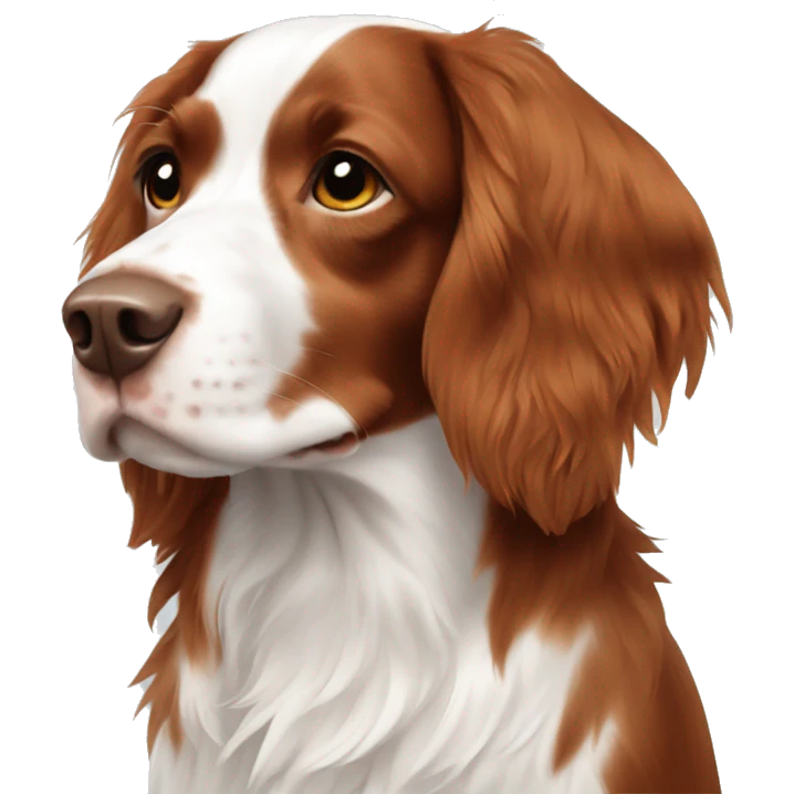 Brittany spaniel long hair emoji
