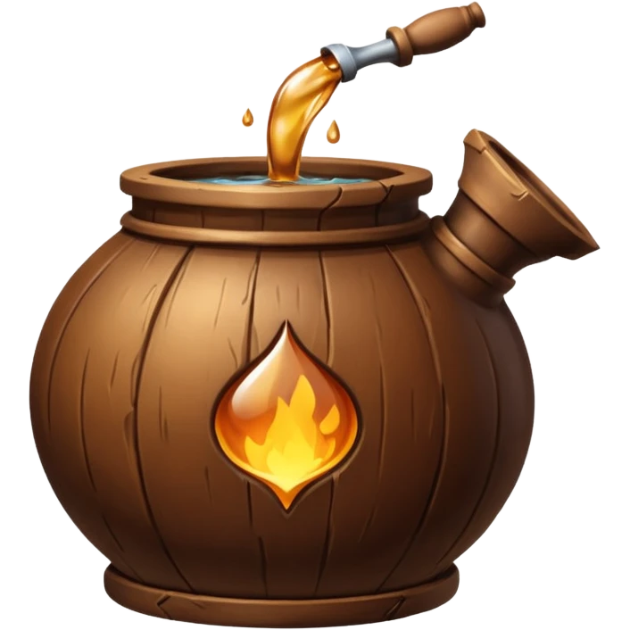 3d oil icon for medieval game emoji