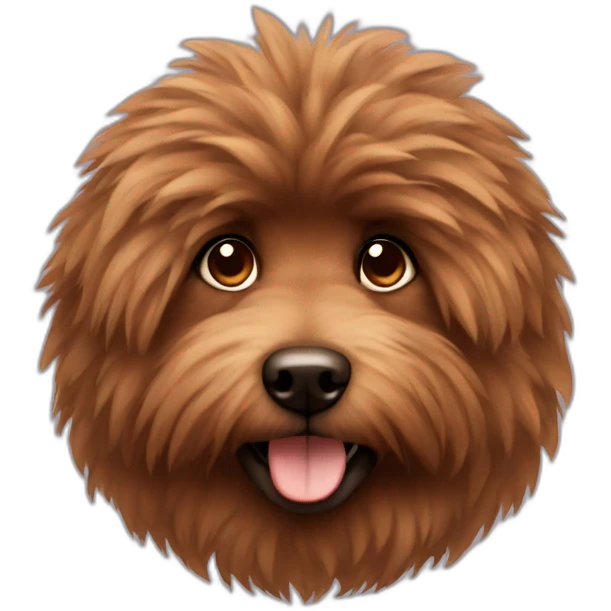 Brown fluffy furry dog emoji